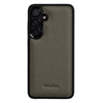 MELKCO For Samsung Galaxy S24+ Case Genuine Cow Leather Coated PC Phone Cover