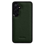MELKCO For Samsung Galaxy S24+ Case Genuine Cow Leather Coated PC Phone Cover