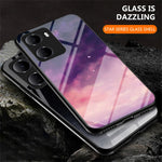 For Xiaomi Redmi 15a 5G Phone Case Starry Sky Pattern Tempered Glass Phone Cover