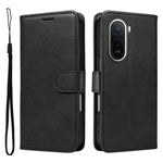 For Xiaomi Poco C85x 5G / Redmi A7 Pro 4G (171.56mm) Leather Wallet Case with Strap Solid Color Phone Stand Cover