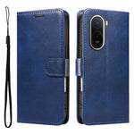 For Xiaomi Poco C85x 5G / Redmi A7 Pro 4G (171.56mm) Leather Wallet Case with Strap Solid Color Phone Stand Cover