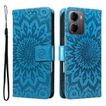 For Xiaomi Redmi 15a 5G Leather Wallet Case Sunflower Imprinted Phone Cover