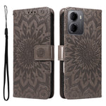For Xiaomi Redmi 15a 5G Leather Wallet Case Sunflower Imprinted Phone Cover