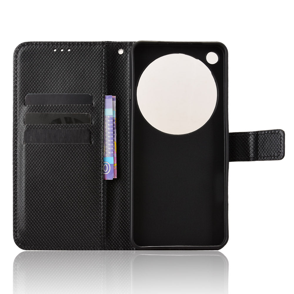 For Oppo Find X9 Ultra 5G Leather Wallet Case with Strap Diamond Texture Phone Cover