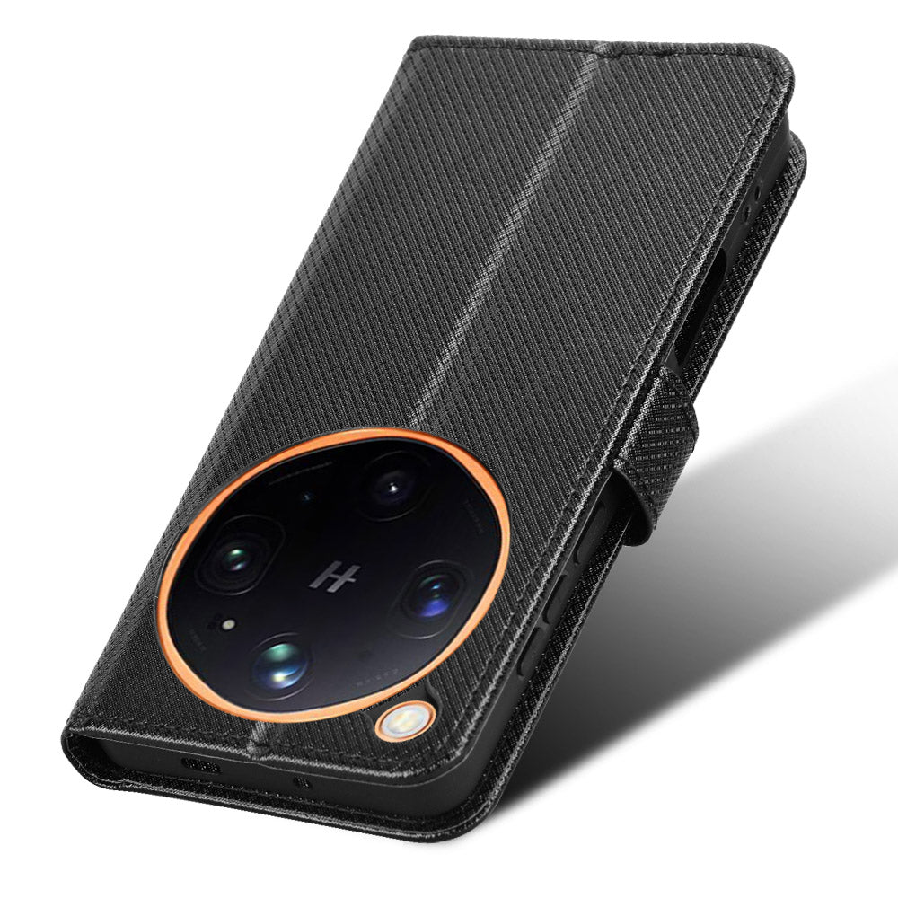 For Oppo Find X9 Ultra 5G Leather Wallet Case with Strap Diamond Texture Phone Cover