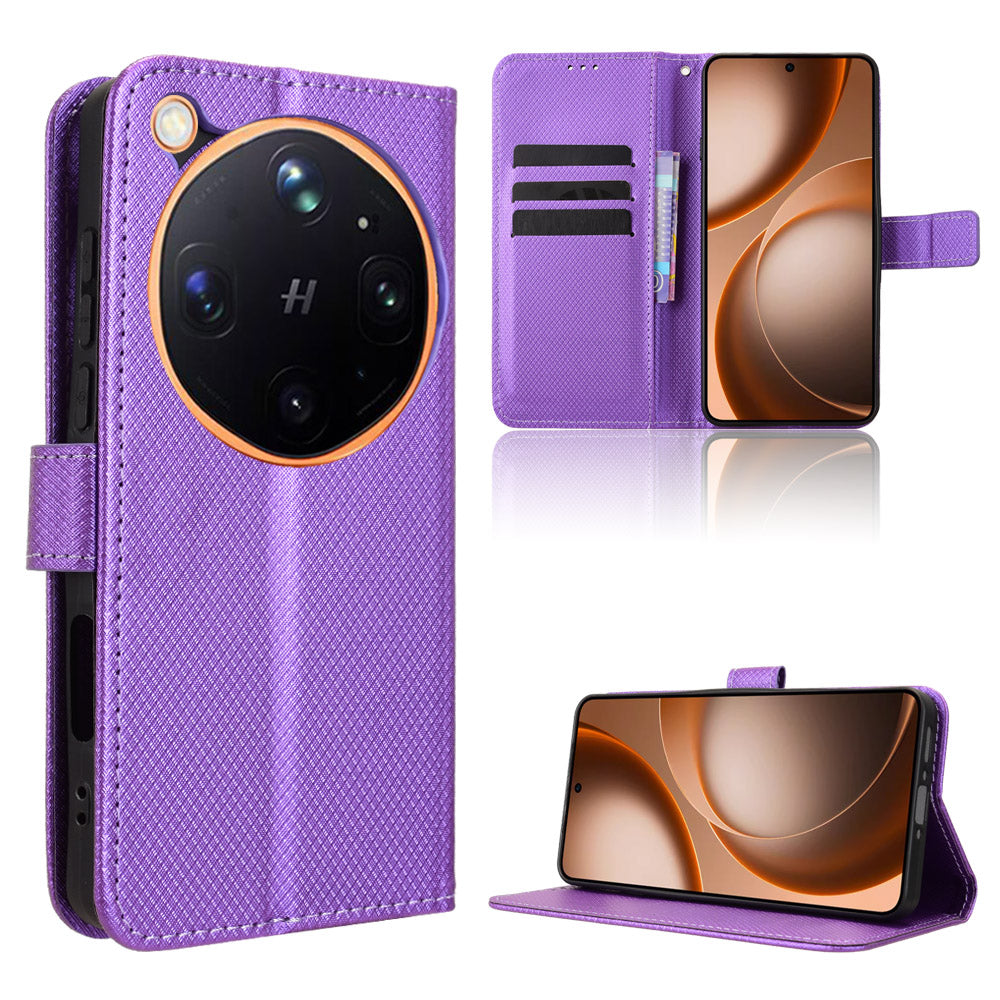 For Oppo Find X9 Ultra 5G Leather Wallet Case with Strap Diamond Texture Phone Cover