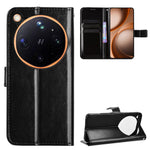 For Oppo Find X9 Ultra 5G PU Leather Case with Strap Crazy Horse Texture Phone Wallet Cover