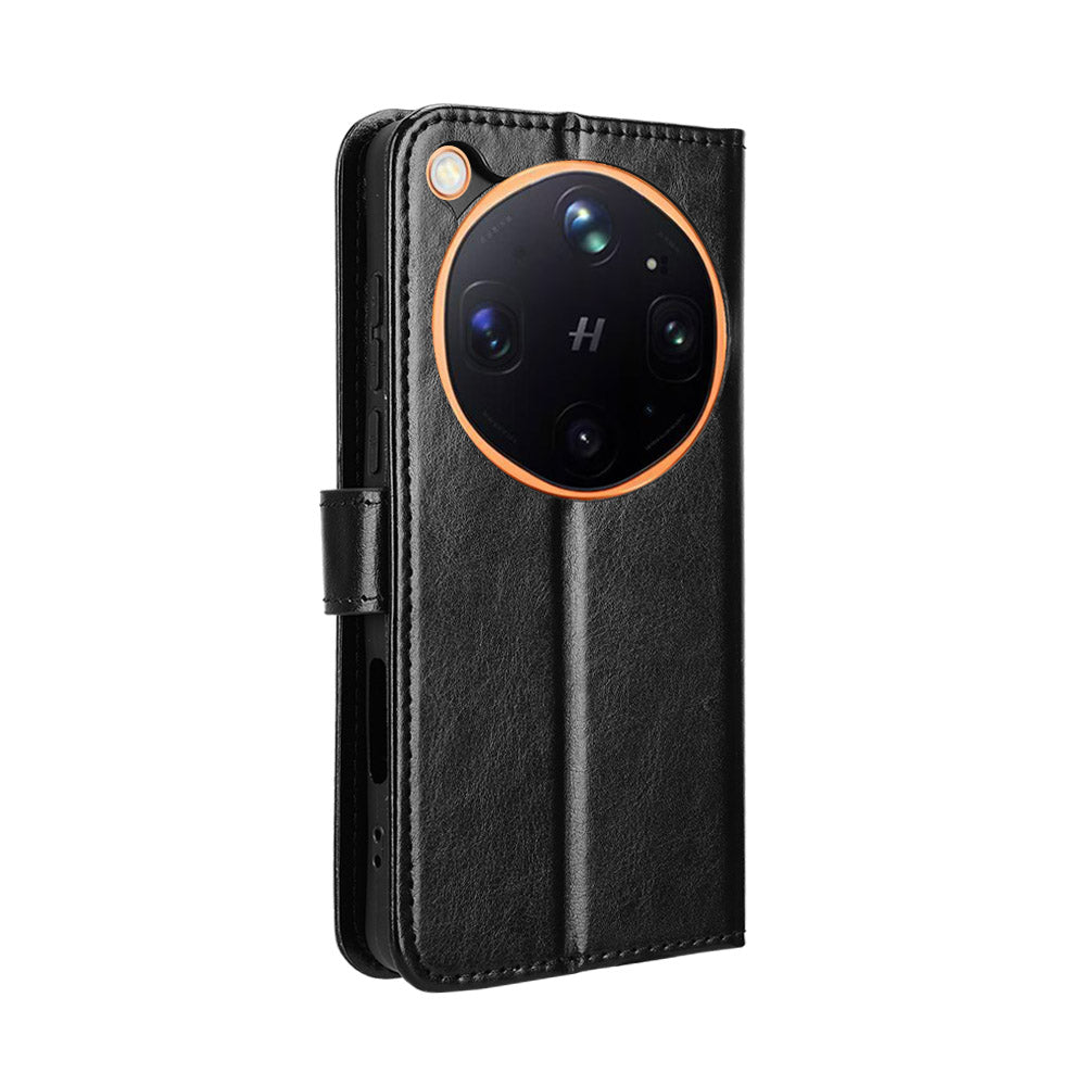 For Oppo Find X9 Ultra 5G PU Leather Case with Strap Crazy Horse Texture Phone Wallet Cover