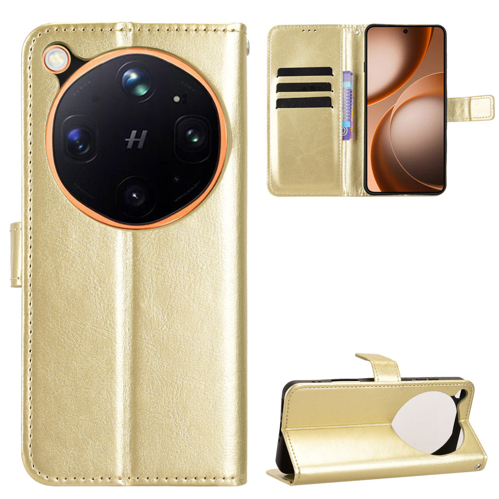 For Oppo Find X9 Ultra 5G PU Leather Case with Strap Crazy Horse Texture Phone Wallet Cover