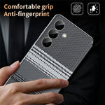 For Samsung Galaxy S25 Case Card Slot View Window Gradient Color Checkered Pattern Leather Phone Cover