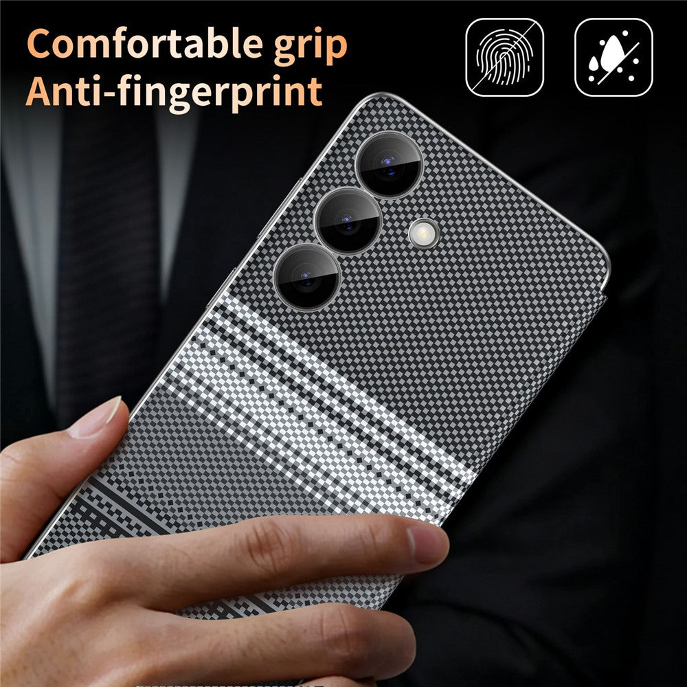 For Samsung Galaxy S25 Case Card Slot View Window Gradient Color Checkered Pattern Leather Phone Cover