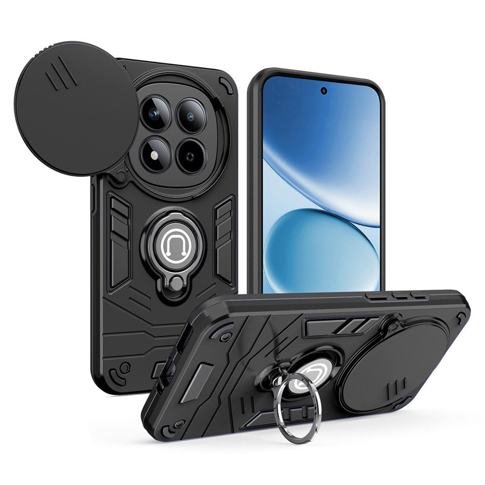 For Xiaomi Redmi Note 15 Pro 4G (Global) Case Slide Camshield Kickstand PC + TPU Phone Cover