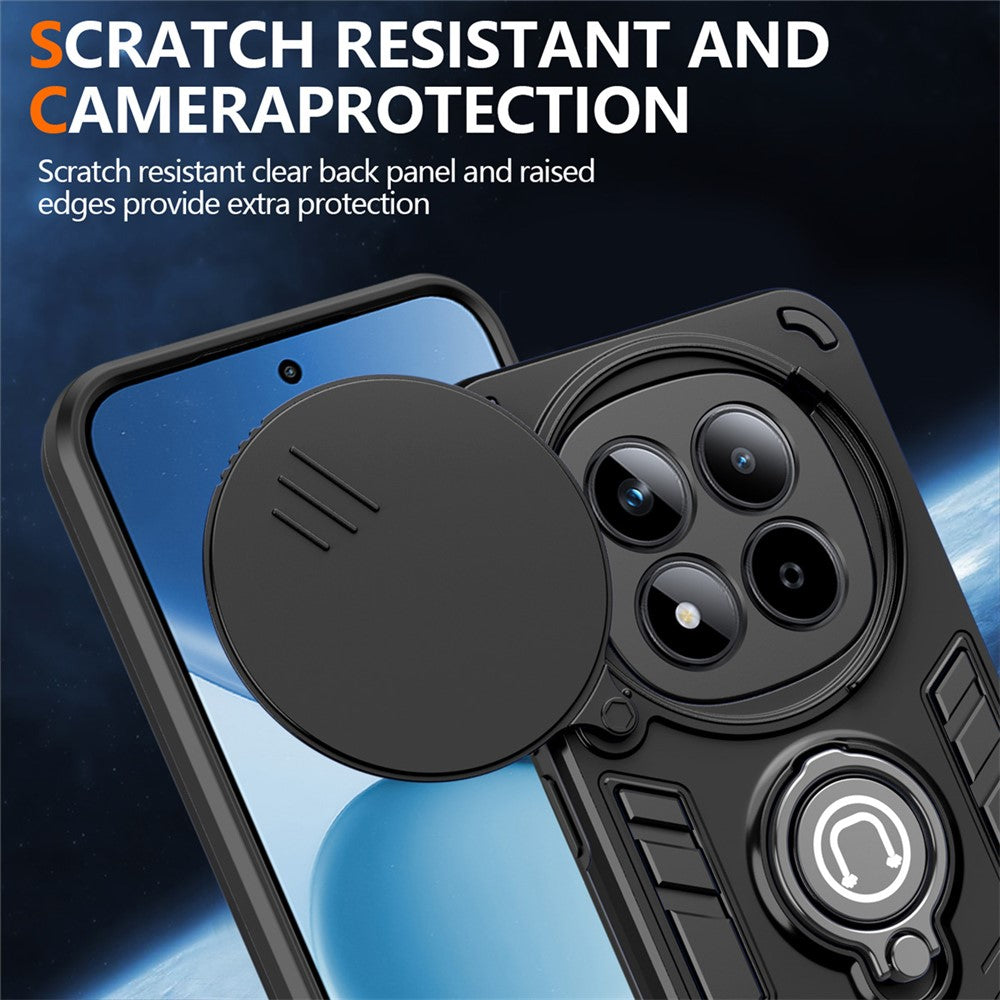 For Xiaomi Redmi Note 15 Pro 4G (Global) Case Slide Camshield Kickstand PC + TPU Phone Cover