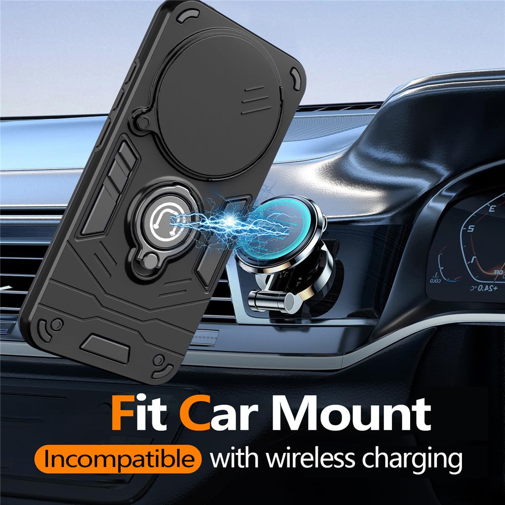 For Xiaomi Redmi Note 15 Pro 4G (Global) Case Slide Camshield Kickstand PC + TPU Phone Cover