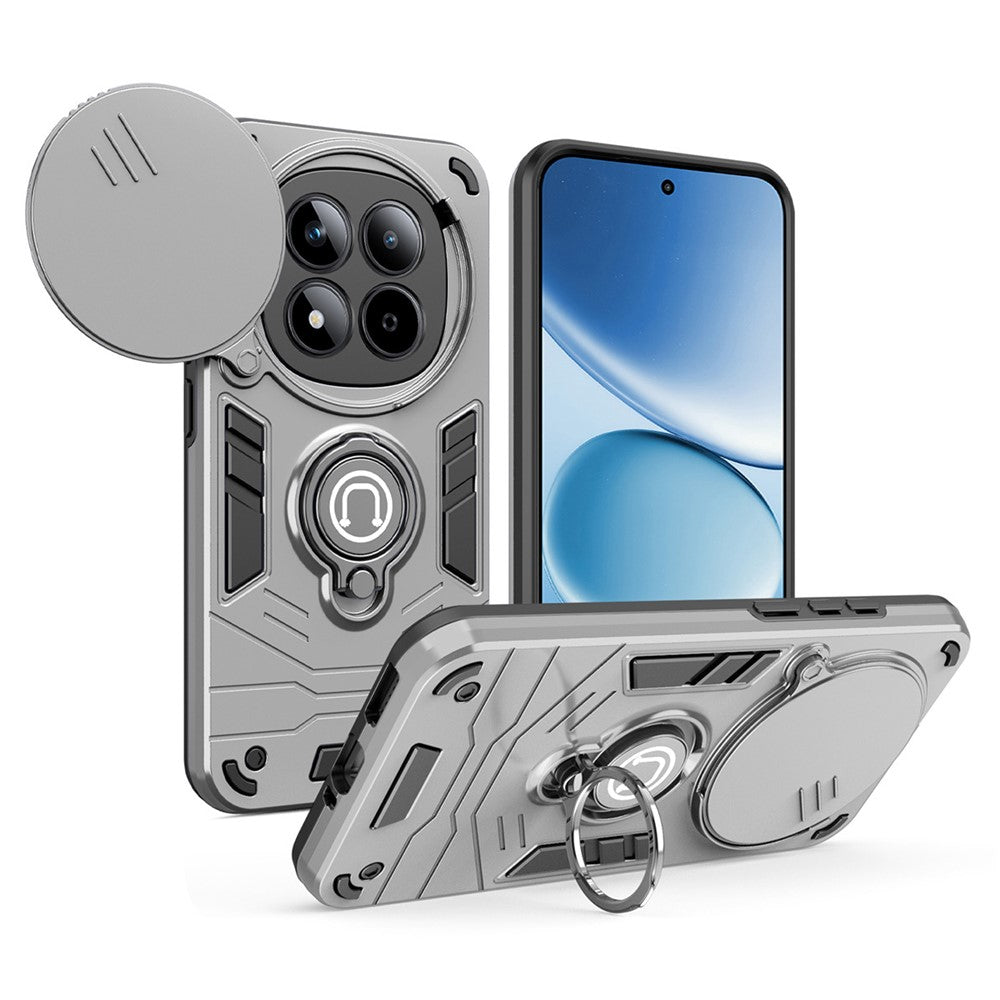 For Xiaomi Redmi Note 15 Pro 4G (Global) Case Slide Camshield Kickstand PC + TPU Phone Cover