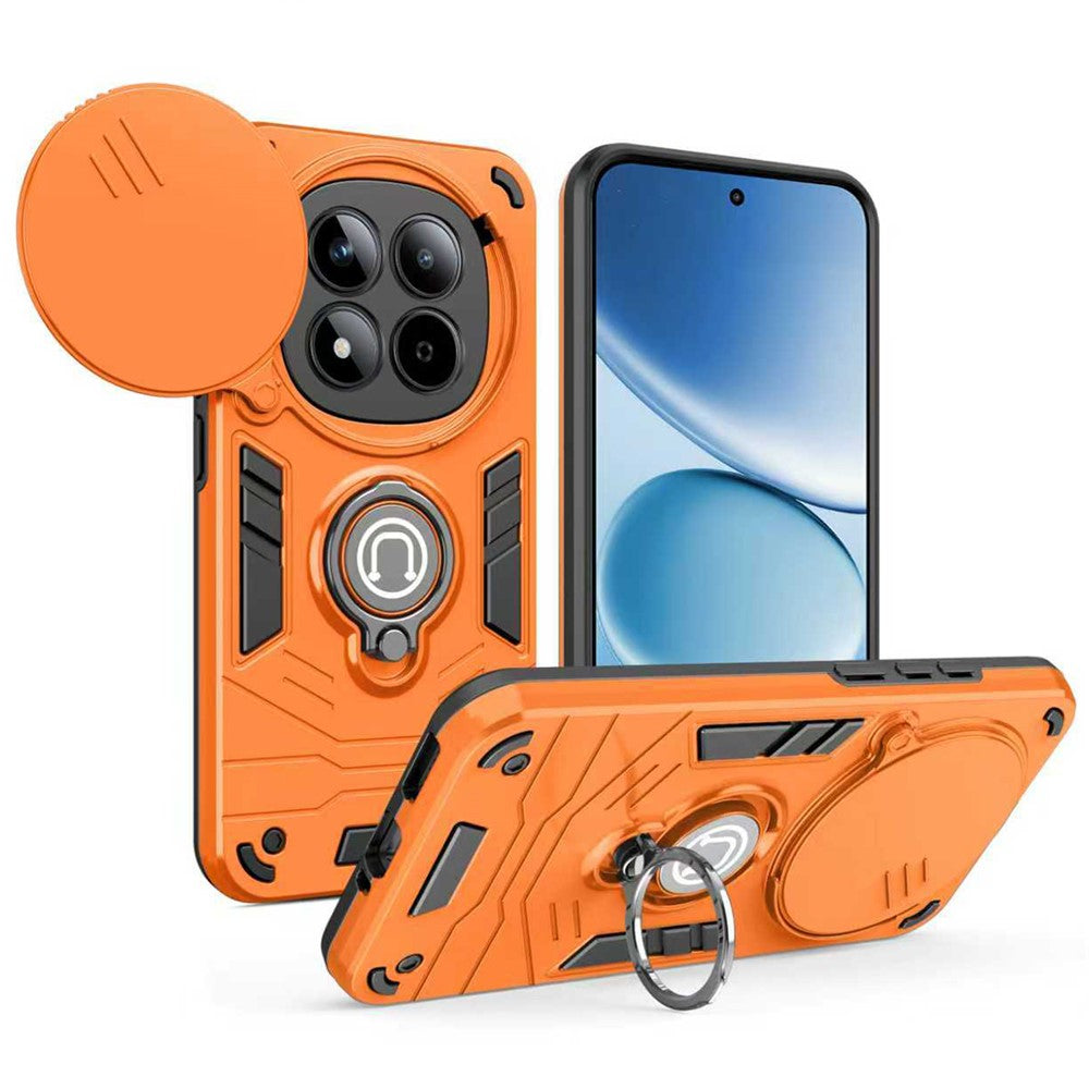 For Xiaomi Redmi Note 15 Pro 4G (Global) Case Slide Camshield Kickstand PC + TPU Phone Cover