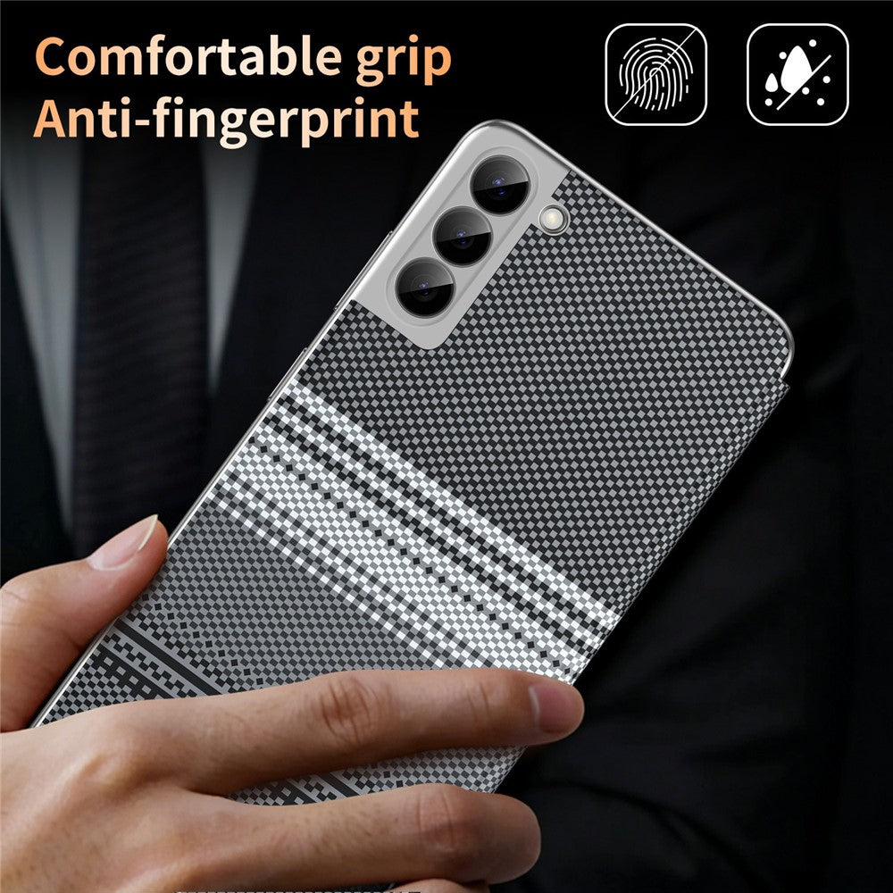 For Samsung Galaxy S22 5G Case Card Slot View Window Gradient Color Checkered Pattern Leather Phone Cover