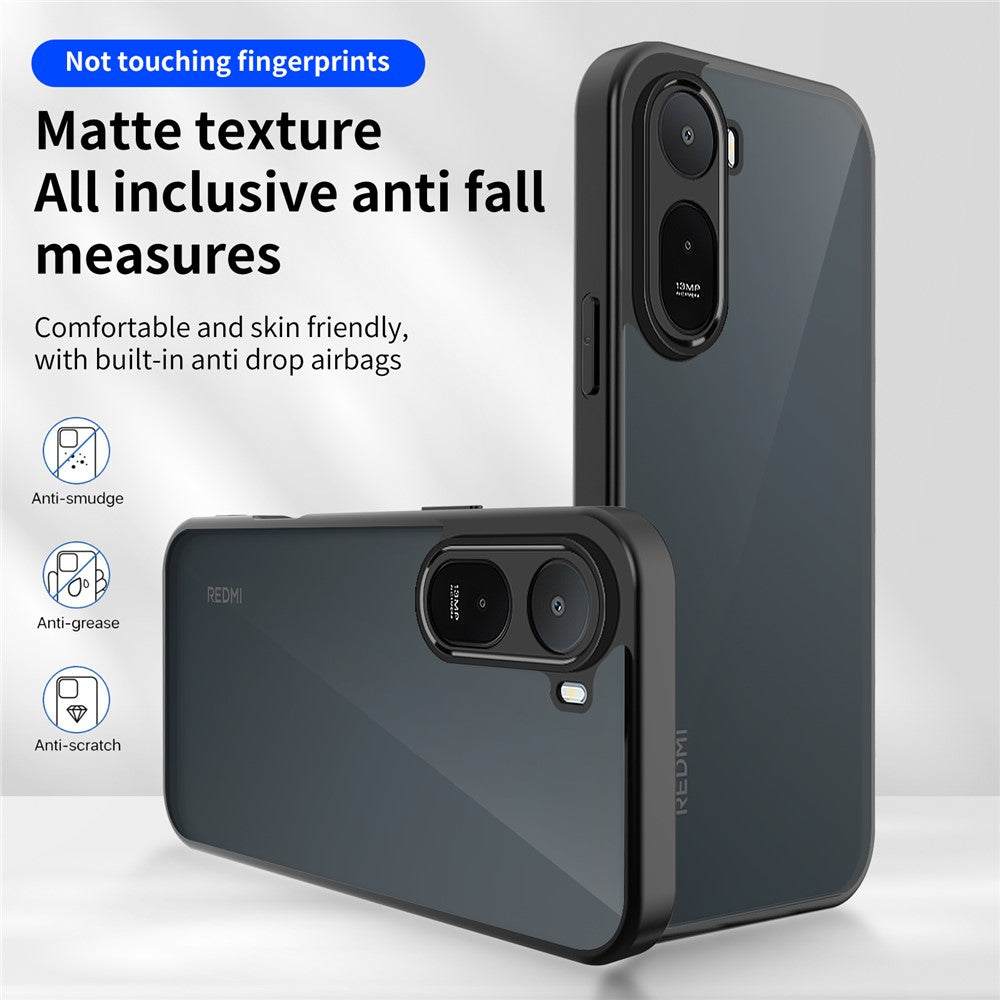 Skin Touch Case For Xiaomi Poco C85x 5G / Redmi A7 Pro 4G (171.56mm) / Redmi A7 Pro 5G Matte PC + TPU Anti-Drop Phone Cover