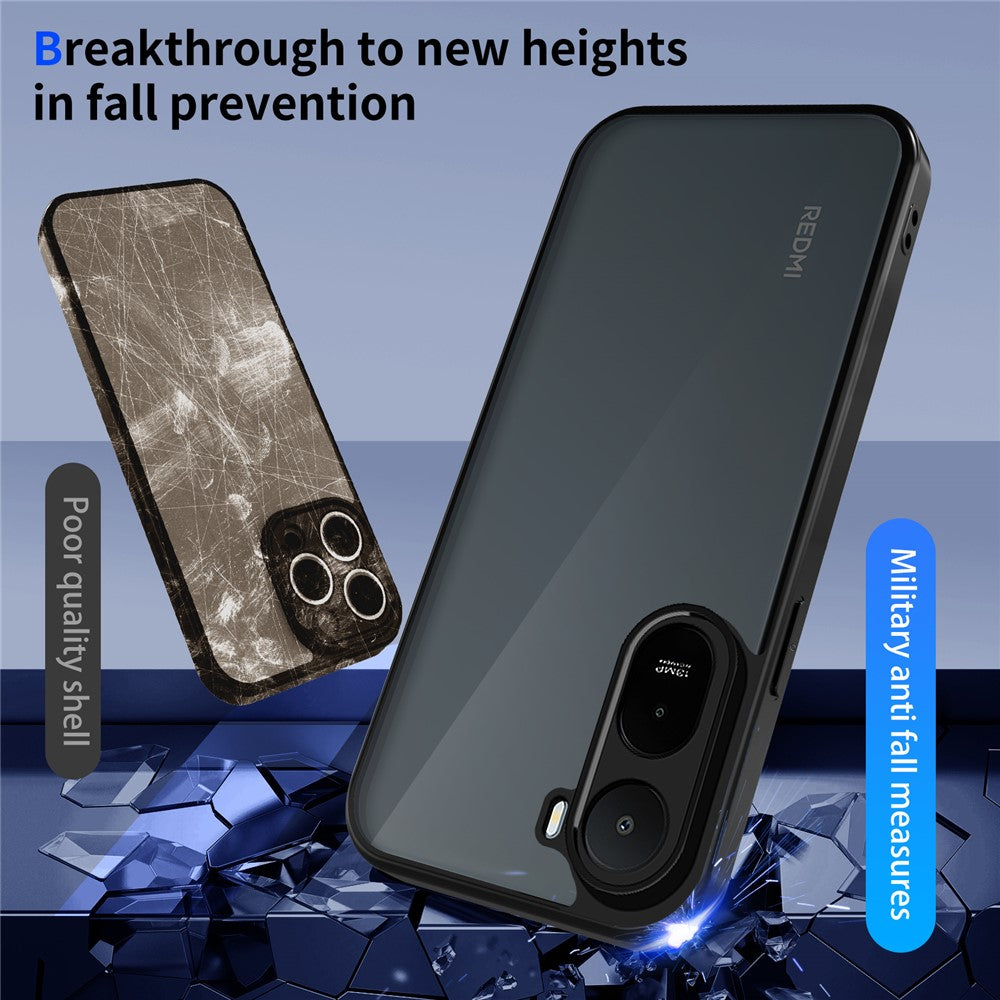 Skin Touch Case For Xiaomi Poco C85x 5G / Redmi A7 Pro 4G (171.56mm) / Redmi A7 Pro 5G Matte PC + TPU Anti-Drop Phone Cover