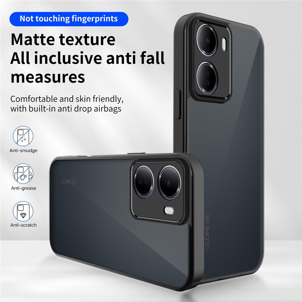 For Xiaomi Redmi 15a 5G Case Skin Touch Matte PC + TPU Anti-Drop Phone Cover