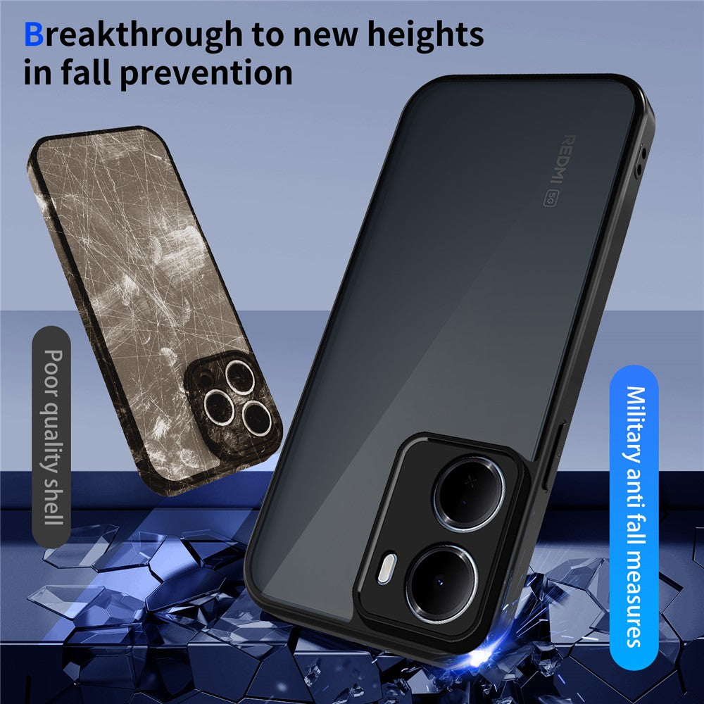 For Xiaomi Redmi 15a 5G Case Skin Touch Matte PC + TPU Anti-Drop Phone Cover
