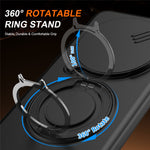 Magnetisk cover til Xiaomi Poco C75 4G / Redmi 14C 4G / Redmi 14C 5G / Redmi 14R 5G med ringstativ, skydekamera og TPU-PC-hybridcover