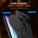Magnetisk cover til Xiaomi Poco C75 4G / Redmi 14C 4G / Redmi 14C 5G / Redmi 14R 5G med ringstativ, skydekamera og TPU-PC-hybridcover