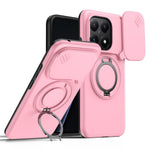 For Xiaomi 15T Magnetic Case Ring Kickstand Slide Camera Cover TPU PC Hybrid Phone Shell