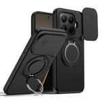 For Xiaomi 15T Pro Magnetic Case Ring Kickstand Slide Camera Cover TPU PC Hybrid Phone Shell