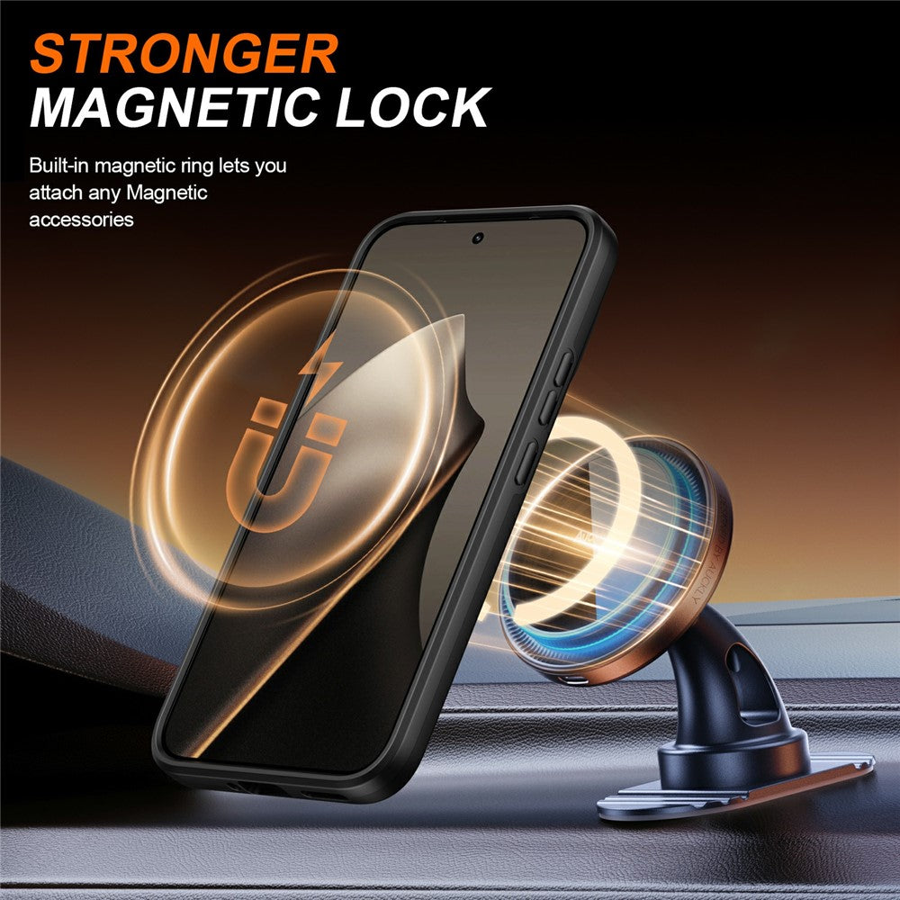 Magnetisk cover til Xiaomi 15T Pro med ringholder, kameraskydedæksel, TPU- og PC-hybridtelefoncover