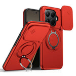 Magnetisk cover til Xiaomi 15T Pro med ringholder, kameraskydedæksel, TPU- og PC-hybridtelefoncover