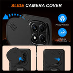 Magnetic Case for Xiaomi Poco X7 5G / Redmi Note 14 Pro 4G / 14 Pro 5G / 14 Pro+ 5G Ring Kickstand Slide Camera Cover TPU PC Hybrid Phone Shell