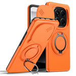 Magnetic Case for Xiaomi Poco X7 5G / Redmi Note 14 Pro 4G / 14 Pro 5G / 14 Pro+ 5G Ring Kickstand Slide Camera Cover TPU PC Hybrid Phone Shell