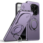 Magnetic Case for Xiaomi Poco X7 5G / Redmi Note 14 Pro 4G / 14 Pro 5G / 14 Pro+ 5G Ring Kickstand Slide Camera Cover TPU PC Hybrid Phone Shell