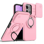 For Xiaomi Redmi 15C 4G (EU) (173mm)  /  15C 5G (EU) (173mm) Magnetic Case Ring Kickstand Slide Camera Cover TPU PC Hybrid Phone Shell