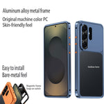 Til Samsung Galaxy S26 Ultra Metalramme-cover Magnetisk Klik-på-ramme PC Udhulet Bagside Varmeafledning Stødsikkert Cover