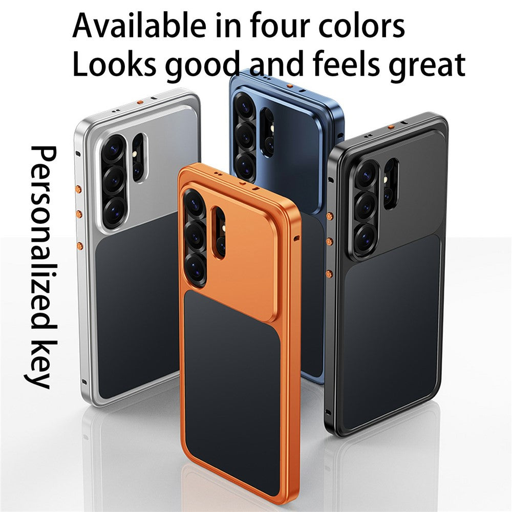 Til Samsung Galaxy S26 Ultra Metalramme-cover Magnetisk Klik-på-ramme PC Udhulet Bagside Varmeafledning Stødsikkert Cover