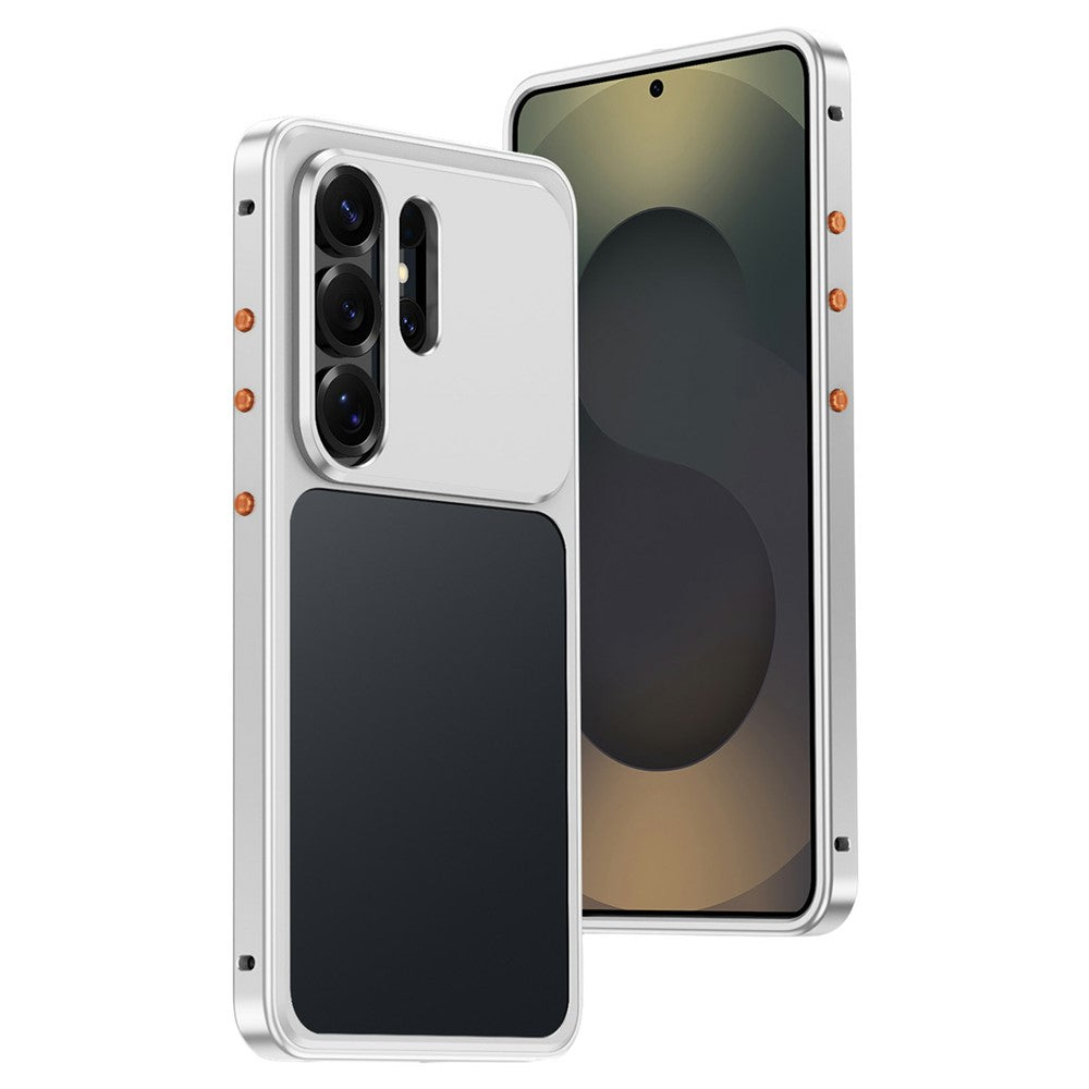 Til Samsung Galaxy S26 Ultra Metalramme-cover Magnetisk Klik-på-ramme PC Udhulet Bagside Varmeafledning Stødsikkert Cover