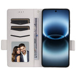 For vivo X300 Ultra 5G Case Litchi Texture Wallet Leather Phone Cover with Wrist Strap