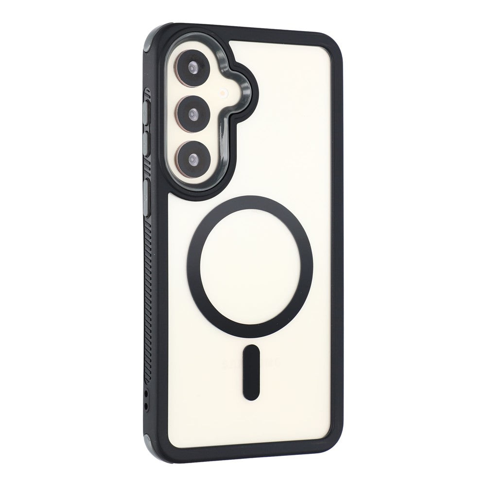 Samsung Galaxy S26-magnetisk etui, TPU, klar akryl, aftageligt 2-i-1-beskyttende mobilcover
