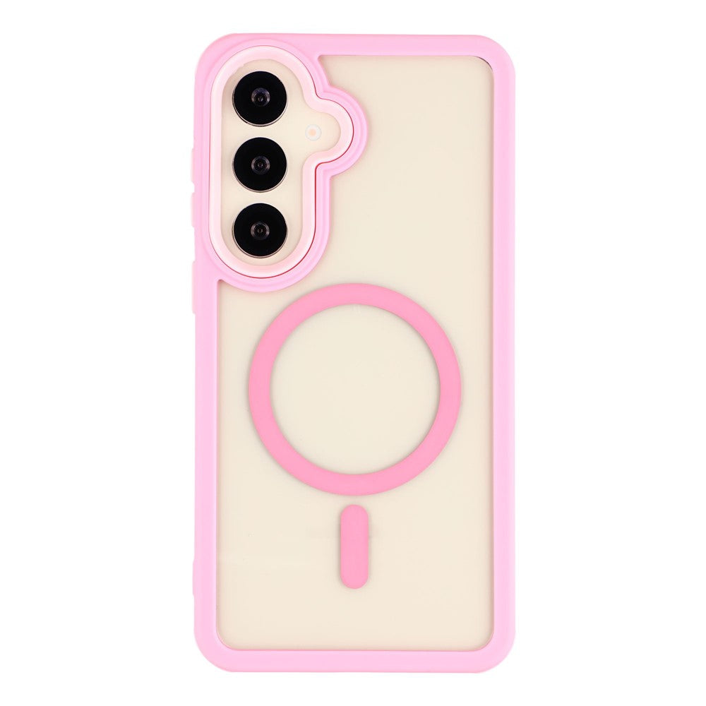 Samsung Galaxy S26-magnetisk etui, TPU, klar akryl, aftageligt 2-i-1-beskyttende mobilcover