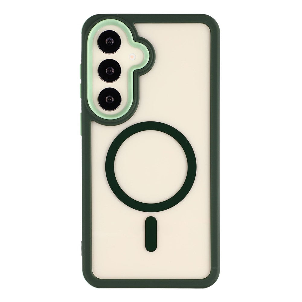 Samsung Galaxy S26-magnetisk etui, TPU, klar akryl, aftageligt 2-i-1-beskyttende mobilcover