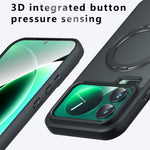 Xiaomi 17 Pro Max mat, silkeblødt magnetisk skal med 360° roterende stativ, stødsikkert TPU + PC-mobilcover