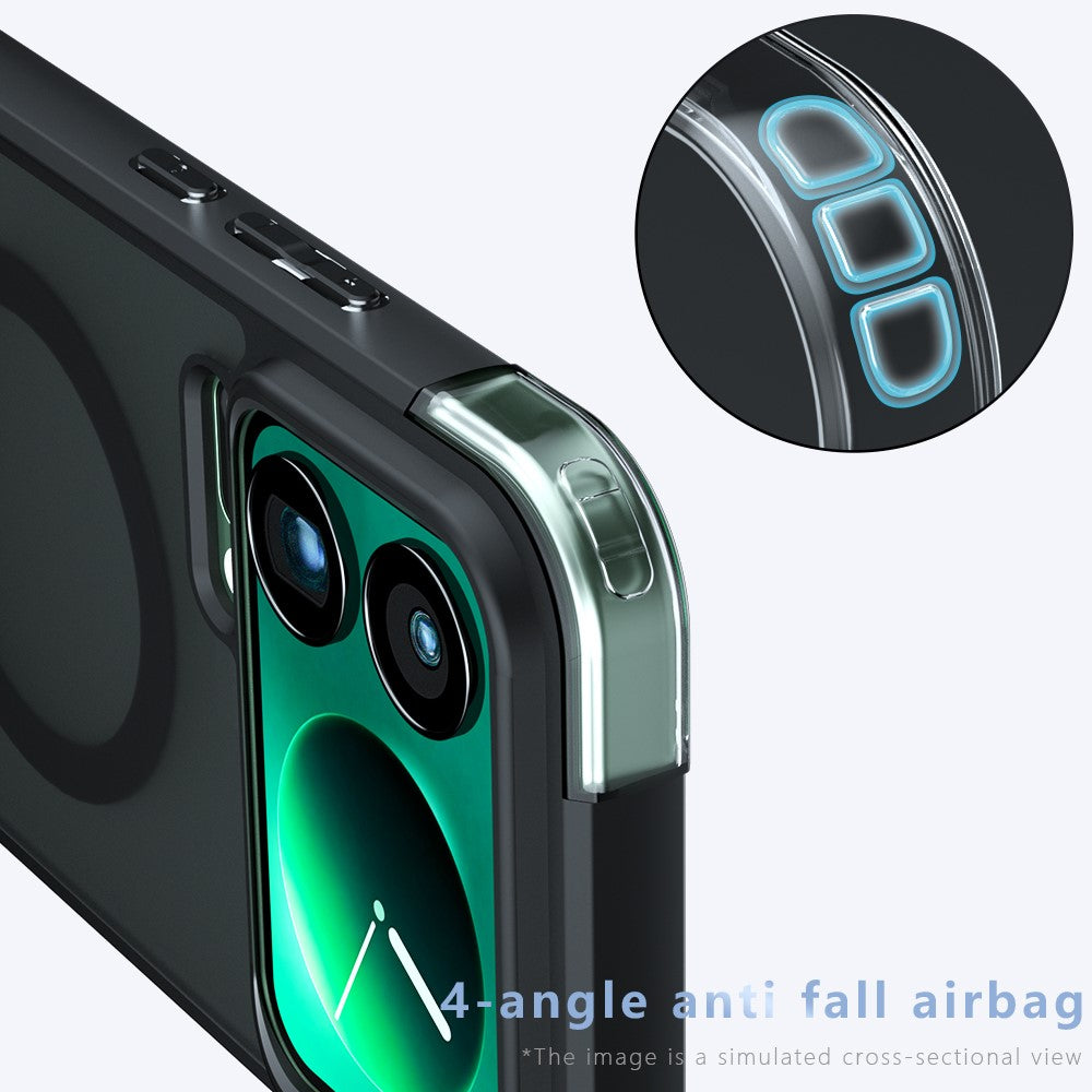 For Xiaomi 17 Pro Max Matte Skin-touch Magnetic Case 360° Rotating Kickstand Shockproof TPU + PC Phone Cover