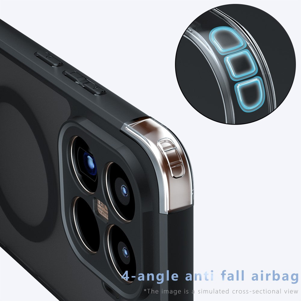 For Xiaomi 15T Pro Matte Skin-touch Magnetic Case 360° Rotating Kickstand Shockproof TPU + PC Phone Cover