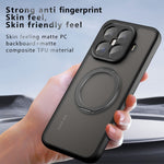 For Xiaomi 15T Pro Matte Skin-touch Magnetic Case 360° Rotating Kickstand Shockproof TPU + PC Phone Cover