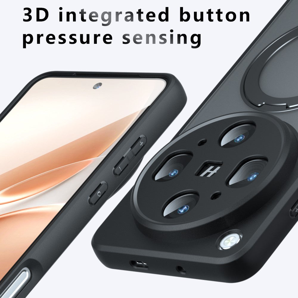 For Oppo Find X9 Ultra 5G Matte Skin-touch Magnetic Case 360° Rotating Kickstand Shockproof TPU + PC Phone Cover