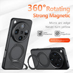 For Oppo Find X9 Ultra 5G Matte Skin-touch Magnetic Case 360° Rotating Kickstand Shockproof TPU + PC Phone Cover