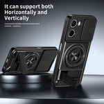 For Xiaomi Redmi 15a 5G Magnetic Case Ring Holder Foldable Kickstand TPU PC Phone Cover with Camera Lens Slider