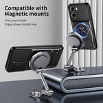 For Xiaomi Redmi 15a 5G Magnetic Case Ring Holder Foldable Kickstand TPU PC Phone Cover with Camera Lens Slider